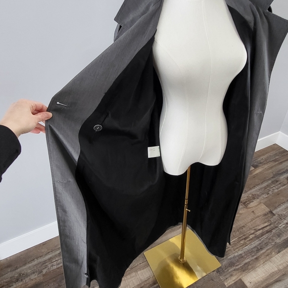 Vintage 80s Designer Irving Posluns Trench Coat - Picture 7 of 15